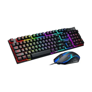 T-wolf TF200 Black Wired Keyboard & Mouse Gaming Combo